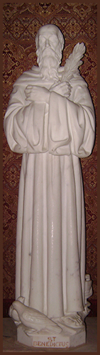 Saint Benedict in abbey church
